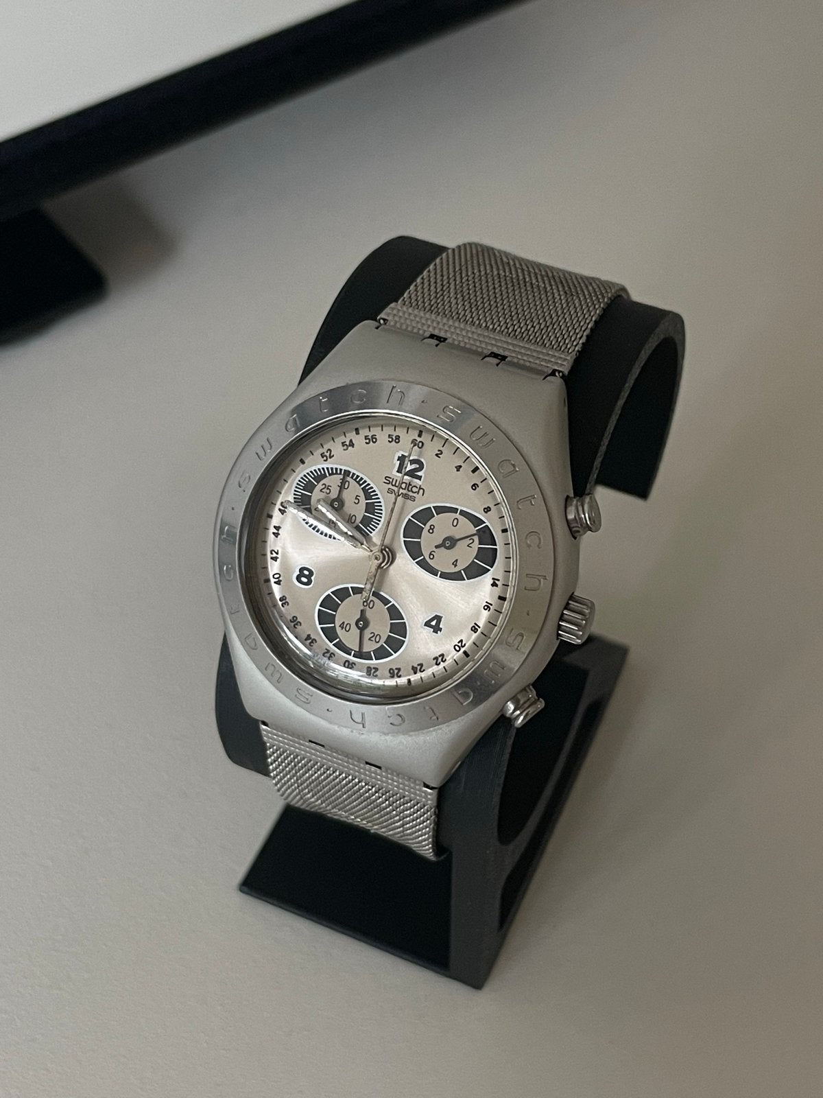 Swatch Irony Aluminium Polshorloge met Milanees Bandje, Ophalen of Verzenden