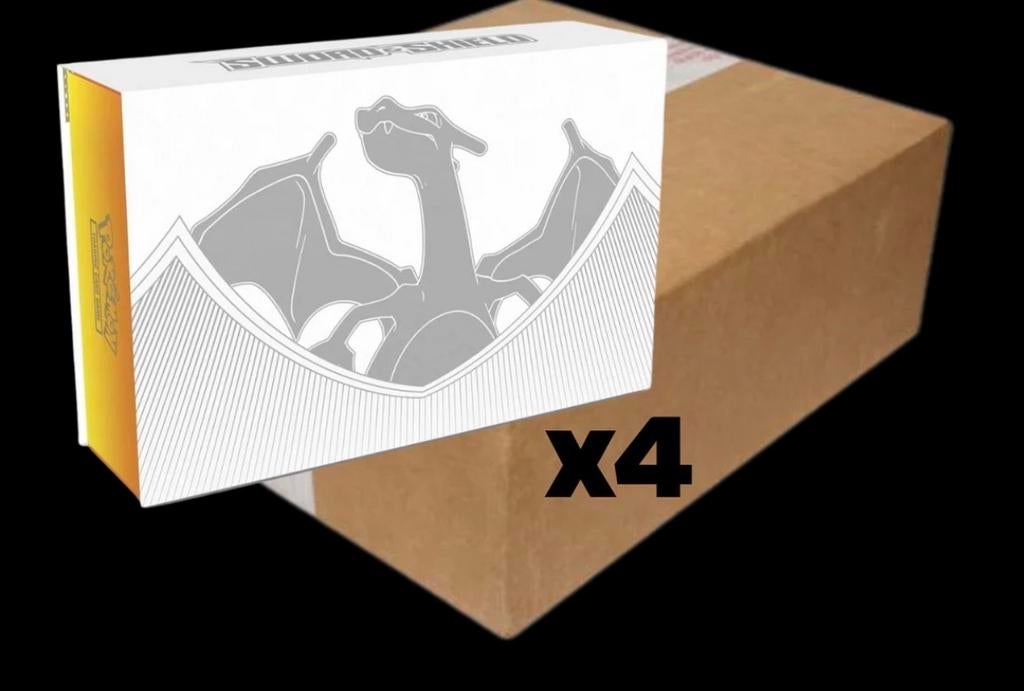 Pokémon Sword & Shield UPC Box Charizard x4 in een case, Ophalen of Verzenden, Nieuw, Overige typen