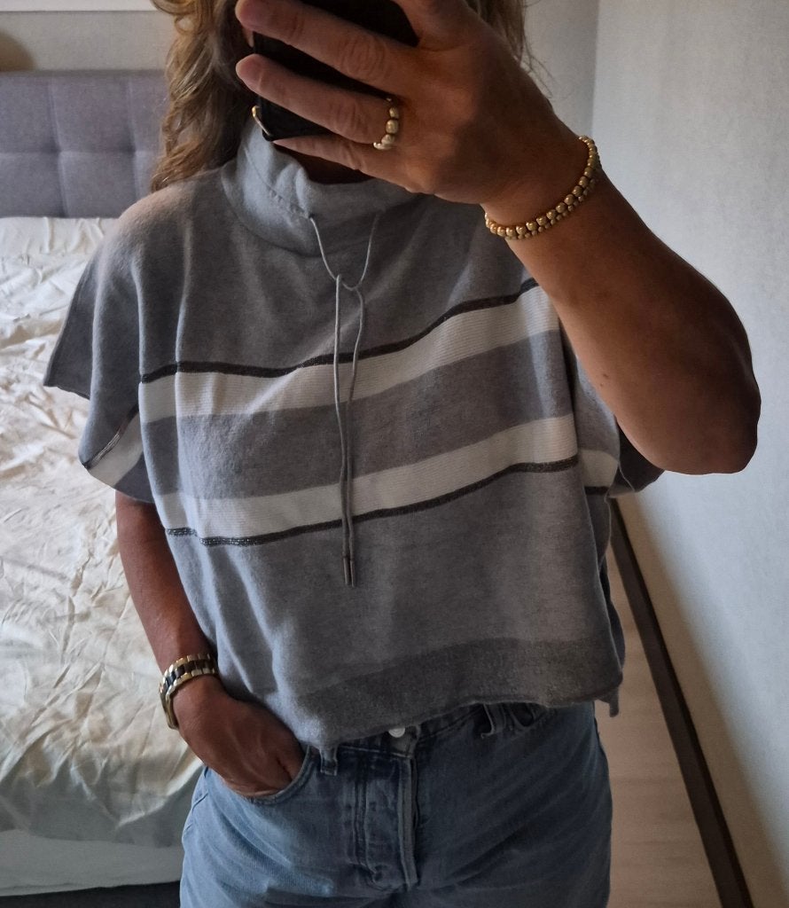 Prachtige trui van Fabiana Filippi, maat S-XL, Ophalen of Verzenden, Zo goed als nieuw, Maat 46/48 (XL) of groter, Grijs