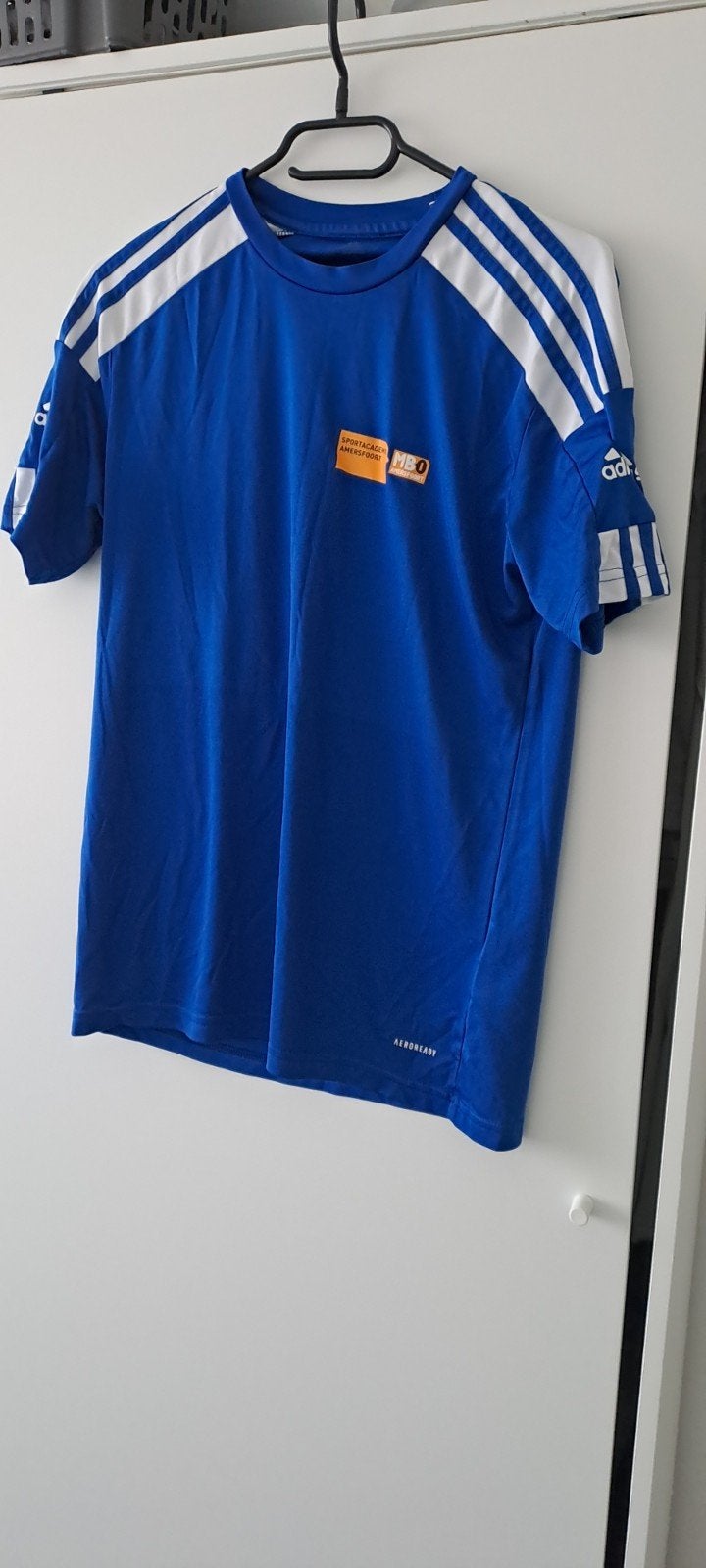 Adidas Sportshirt Blauw - Sportacademie Amersfoort MBO, Blauw, Ophalen of Verzenden, Zo goed als nieuw, Adidas