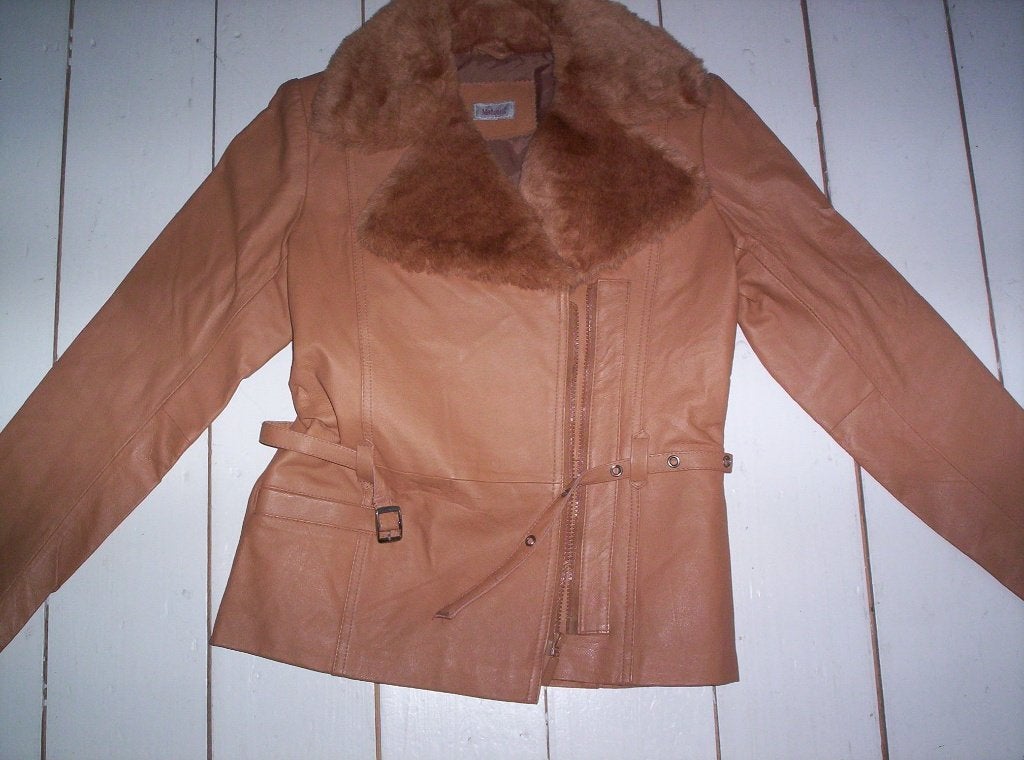 LEREN JASJE van MADONNA, beige, maat S, gevoerd, NIEUW, Beige, Nieuw, Ophalen of Verzenden, Maat 36 (S)