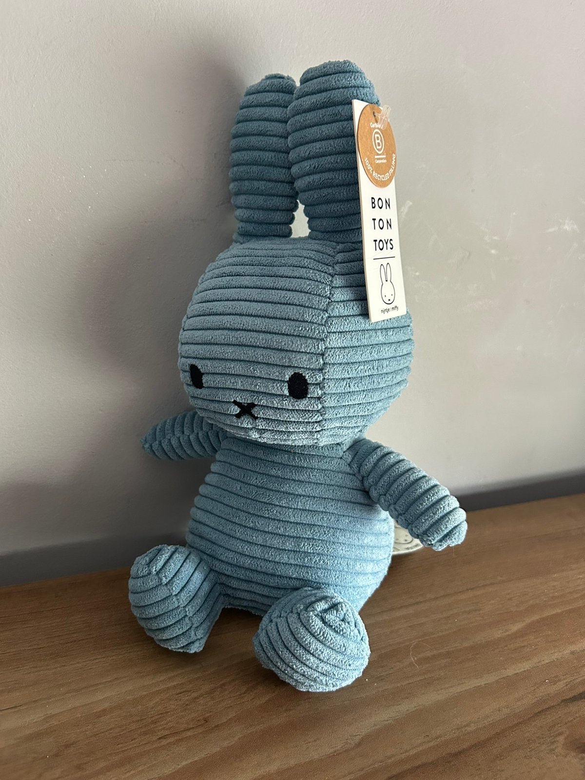 Nijntje miffy corduroy knuffel konijn knuffeltje knuffels, Verzenden, Nieuw, Konijn