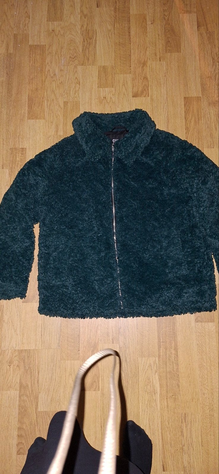 Donkergroen teddy jasje van ONLY, maat M, Kleding | Dames, Maat 38/40 (M), Ophalen of Verzenden, Groen, ONLY