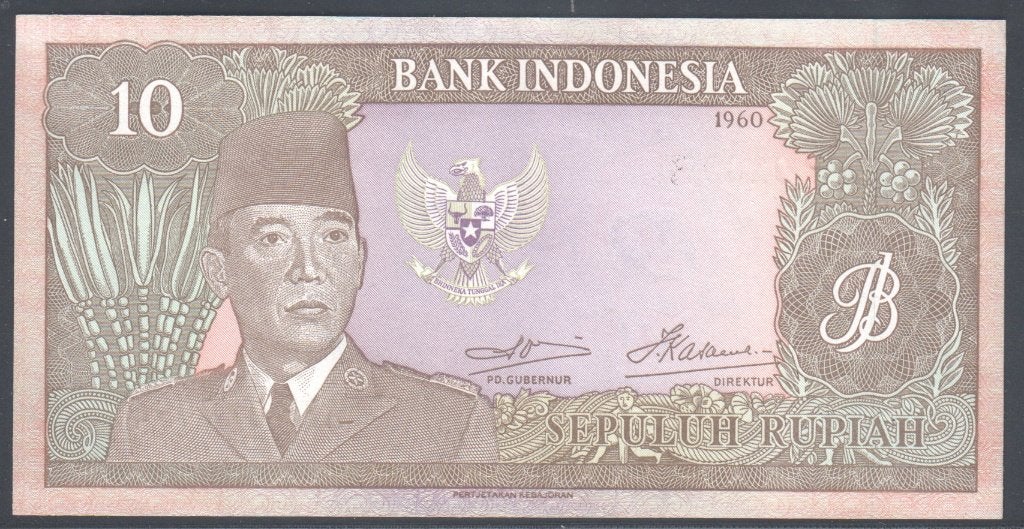 Indonesia 10 Rupiah 1960, Verzenden, Zuidoost-Azië, Los biljet