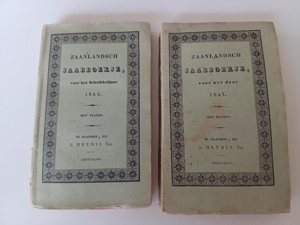 2x antiek zaanlandsch jaarboekje 1844 en 1847, Antiek en Kunst, Ophalen of Verzenden