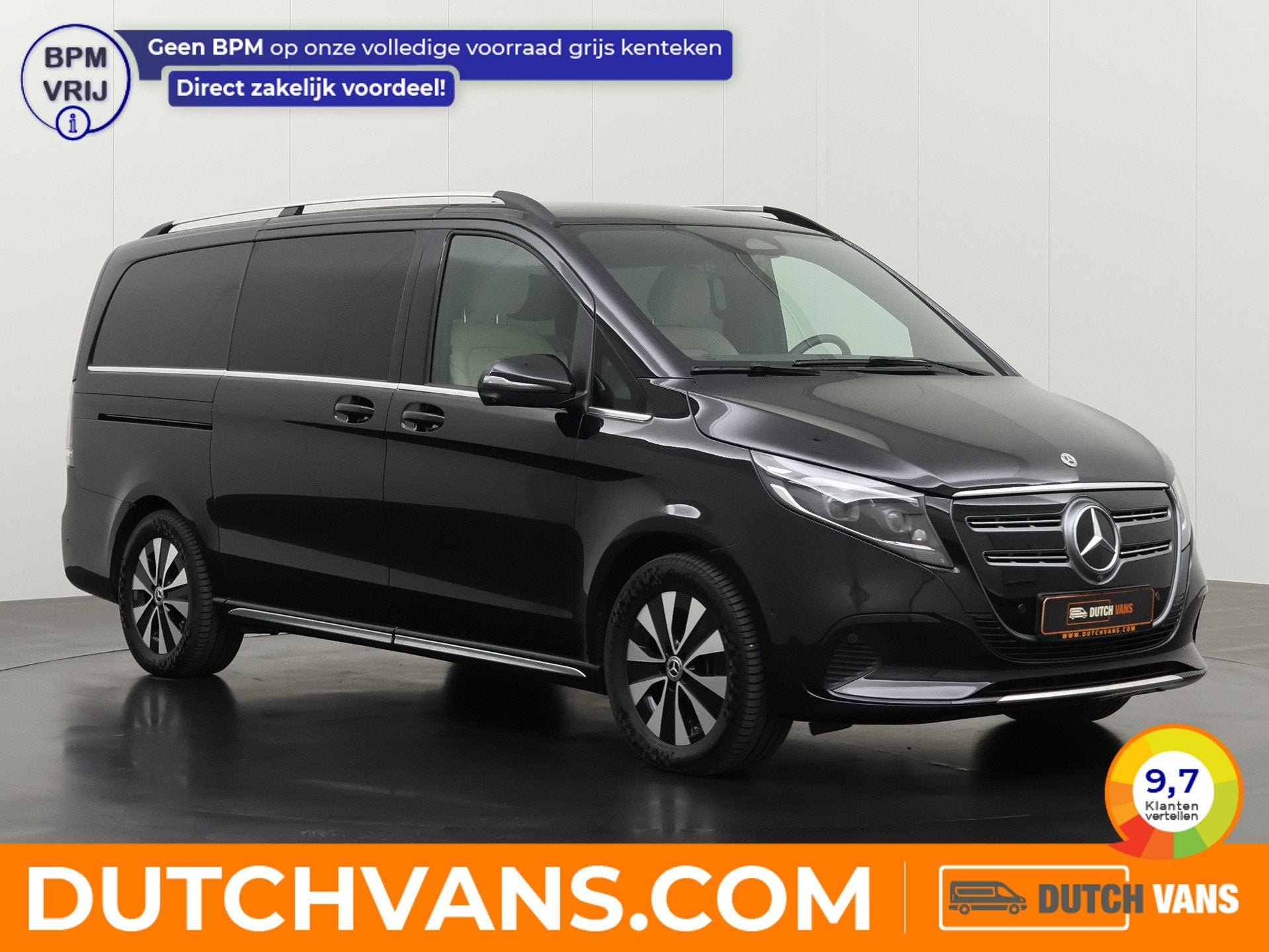 Mercedes-Benz EQV 300 Lang Avantgarde Exclusieve 7-Persoons, Auto's, Bestelauto's, Automaat, Gebruikt, Beige, Navigatiesysteem