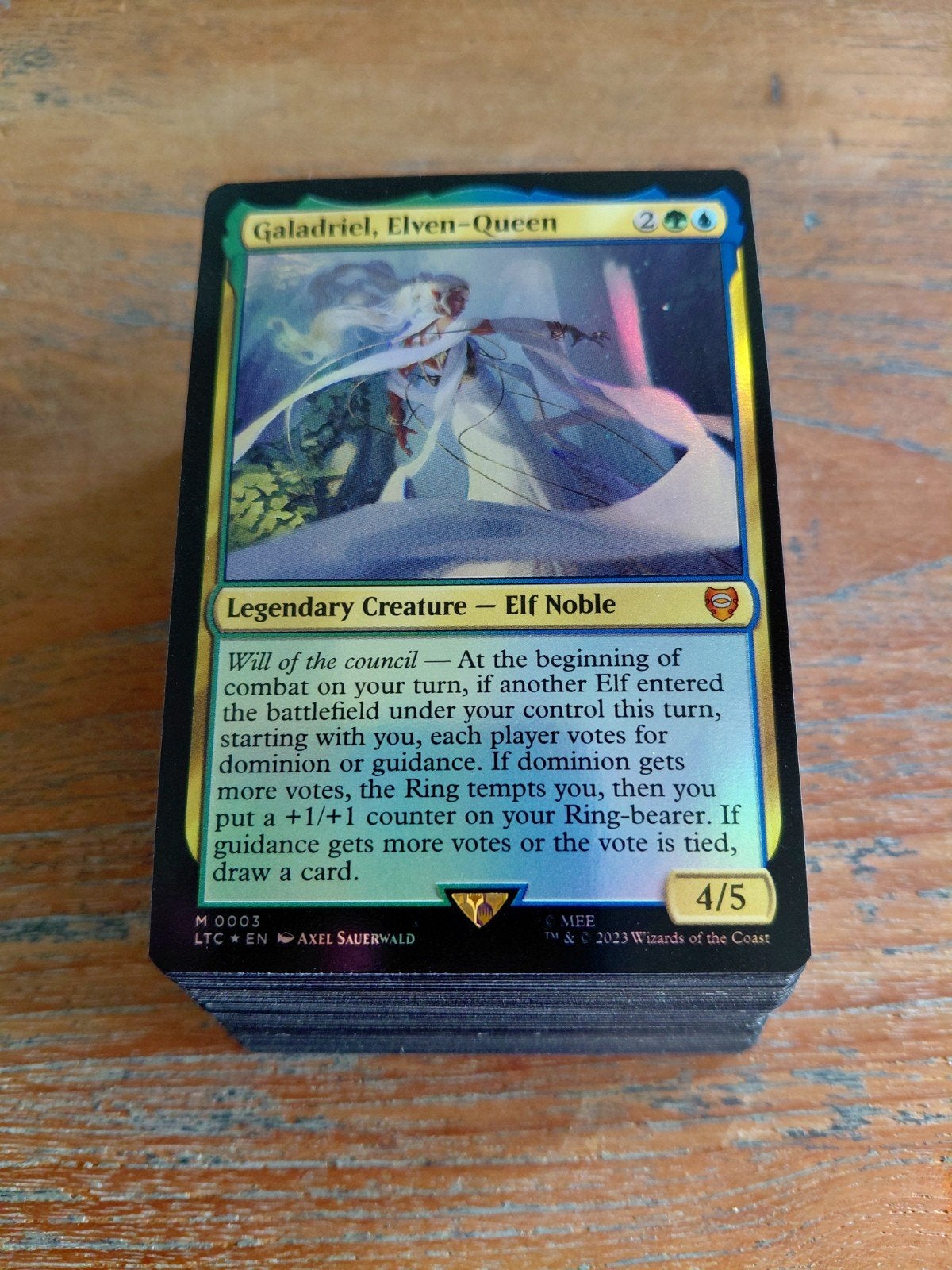 Mtg commander deck galadriel lord of the rings lotr elven, Ophalen of Verzenden, Zo goed als nieuw, Starterdeck