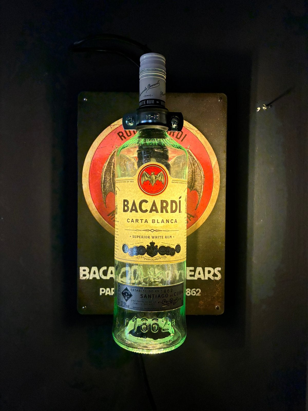 Bacardi Wandlamp, Met schakelaar, Nieuw, Glas, Wandlamp