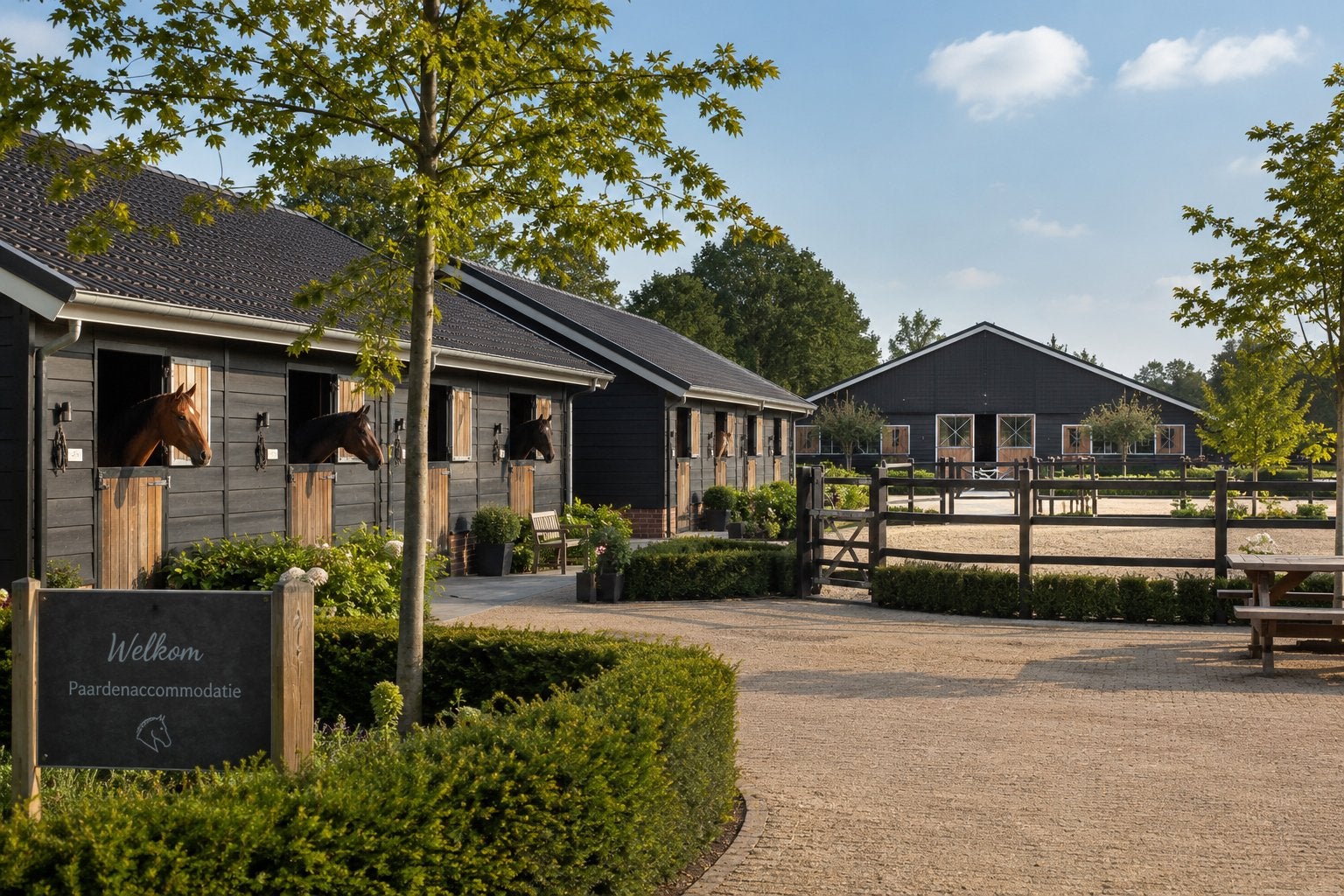 Gezocht paarden accommodatie/meerdere stallen, Weidegang, 4 paarden of pony's of meer