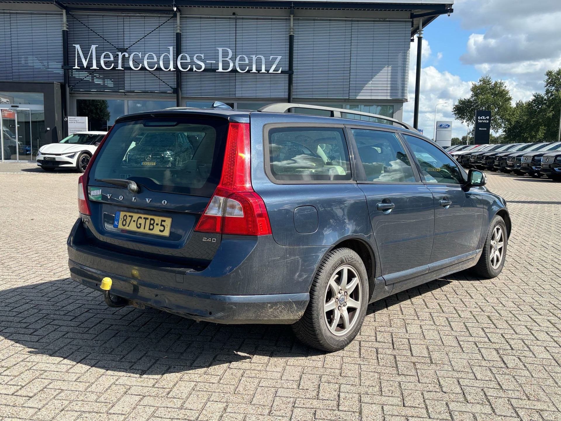 Volvo V70 2.4D 5-Cil. 163pk Automaat 1e eig. Leder Navi Trek, Beige, Blauw, 163 pk, Diesel