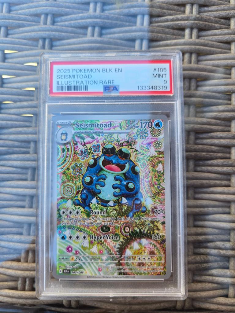 Seismitoade 105 PSA 9, Ophalen of Verzenden, Zo goed als nieuw, Losse kaart, Foil