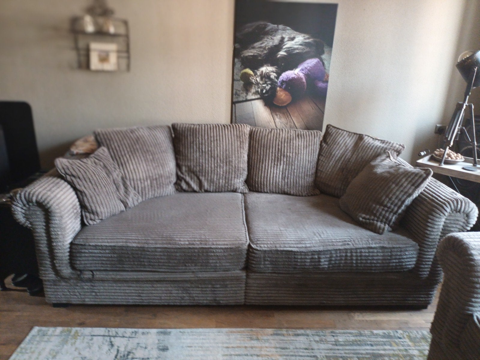Grote loungebank en loveseat gratis af te halen, Ophalen, 250 tot 300 cm, Gebruikt, 125 tot 150 cm