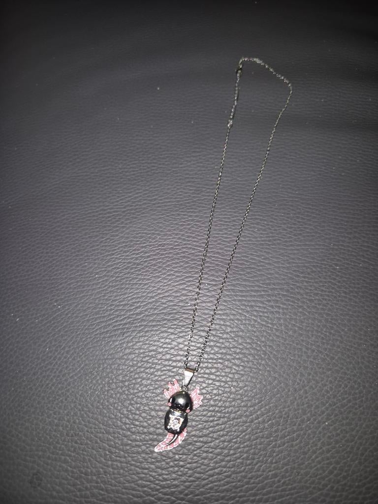 Ketting met Axolotle (nieuw), Nieuw, Ophalen of Verzenden, Roze, Overige materialen