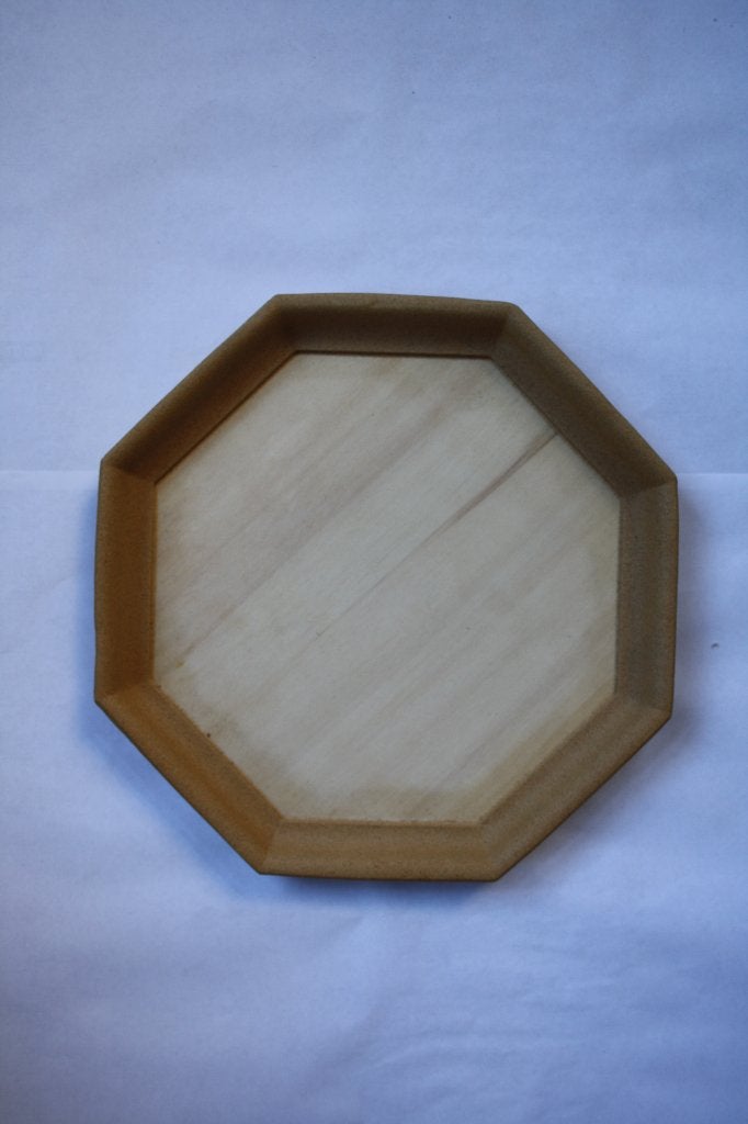 Dienblad achthoek 28x28cm van geperst hout, Verzenden, Nieuw, Hout, Knutselwerk