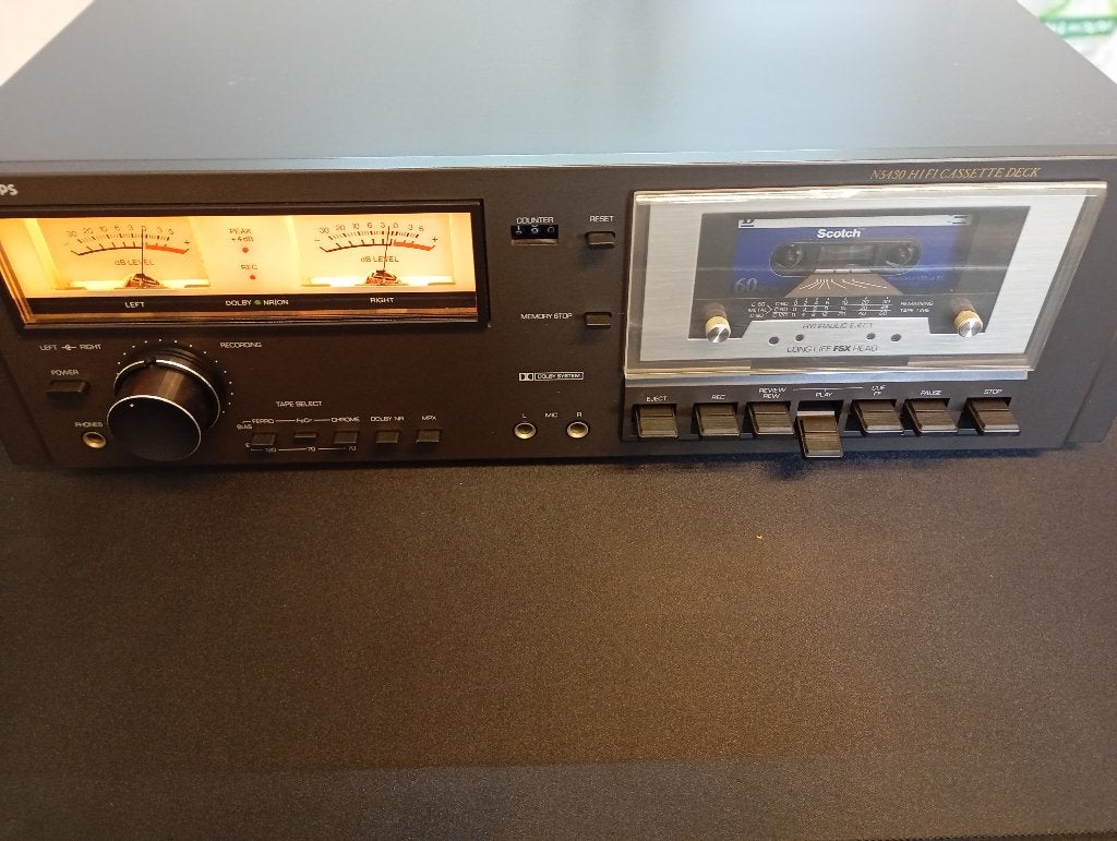 Philips N5430 cassettedeck, Audio, Tv en Foto, Cassettedecks, Enkel, Philips, Ophalen of Verzenden