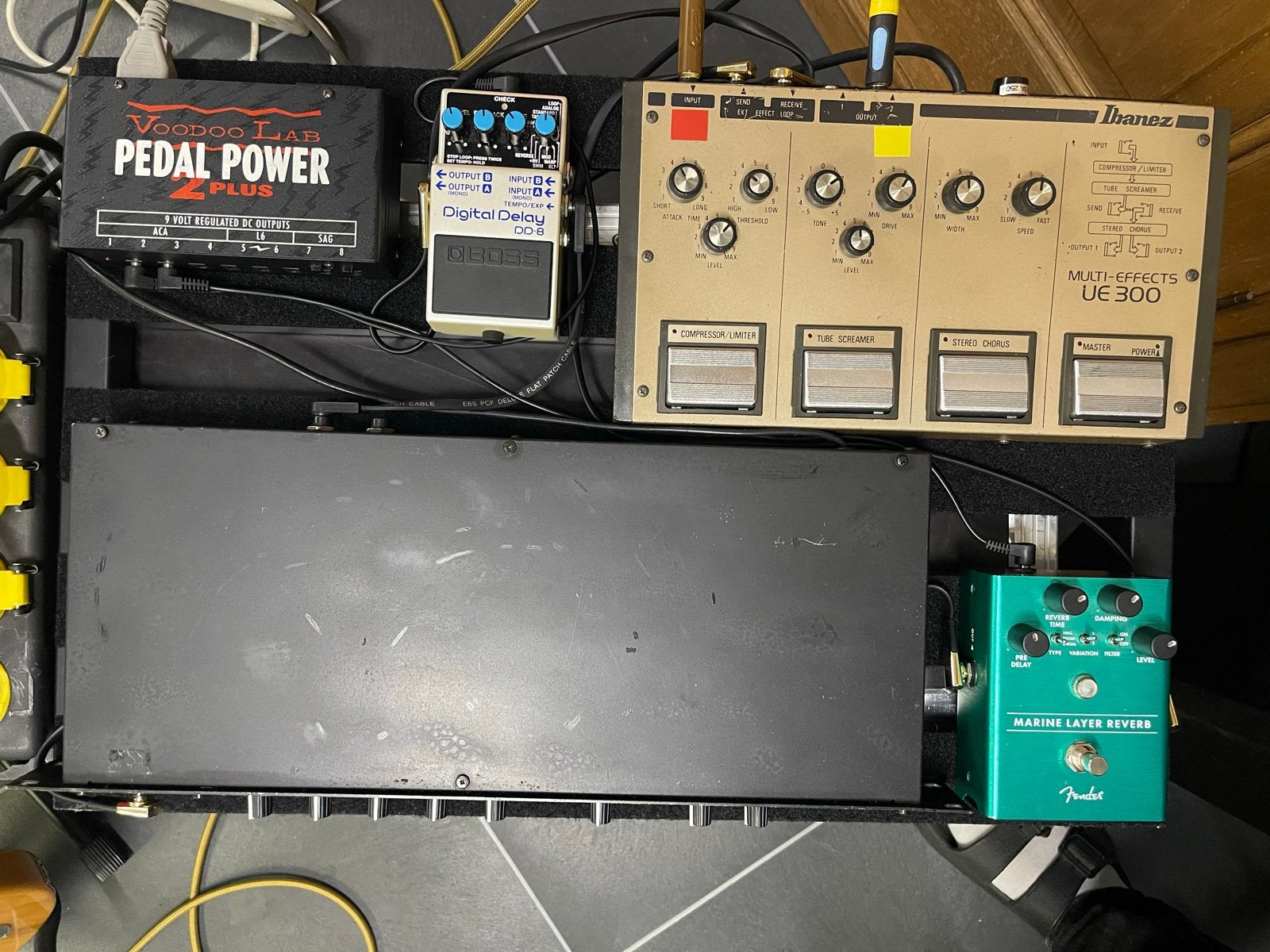 Compleet Pedalboard (incl.tas)Uniek Ibanez, Ophalen of Verzenden, Gebruikt, Delay of Echo