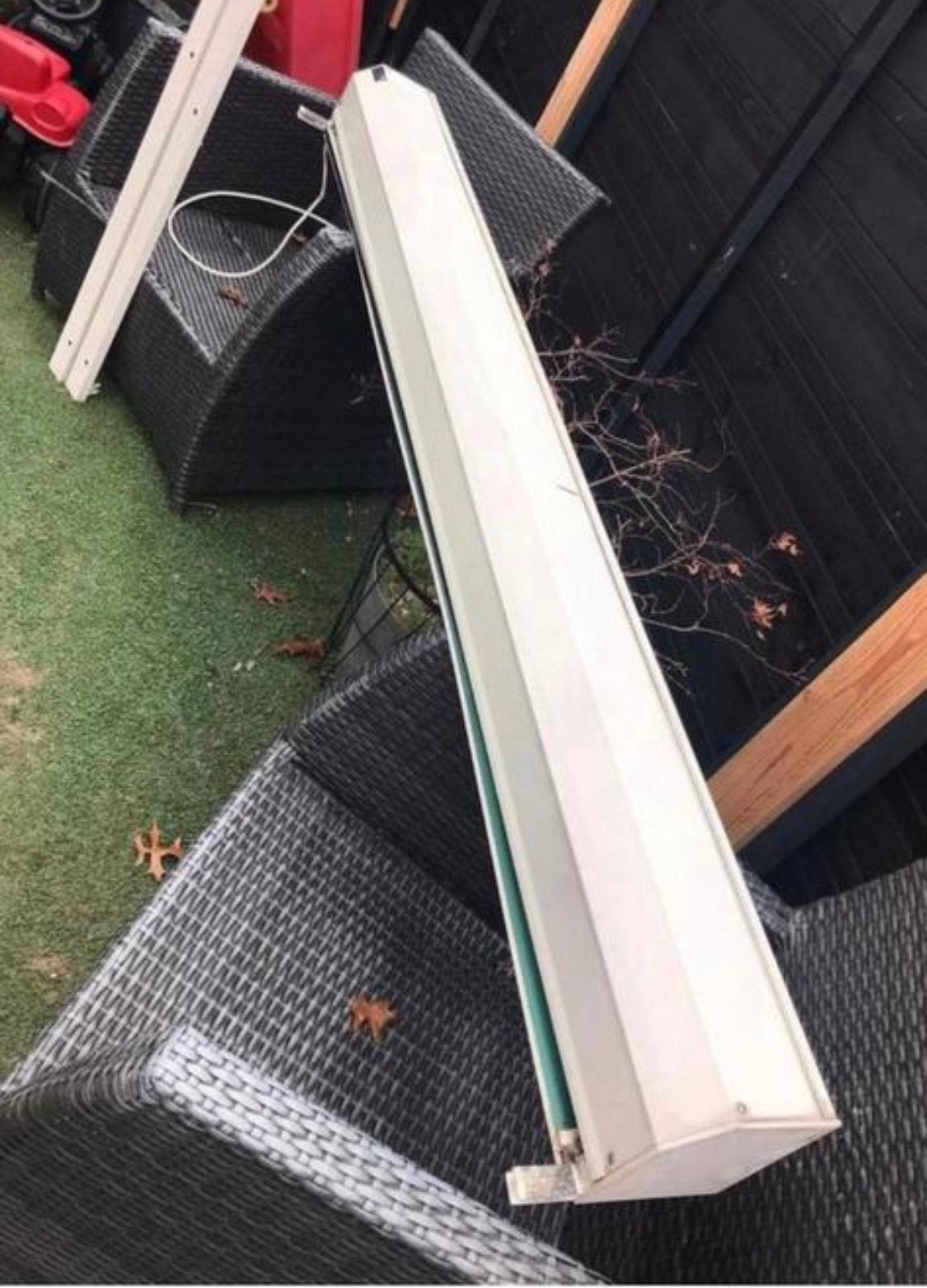 Elektrisch Rolluik 203cm breed, Gebruikt, Crème of Beige, Ophalen of Verzenden, 200 cm of meer