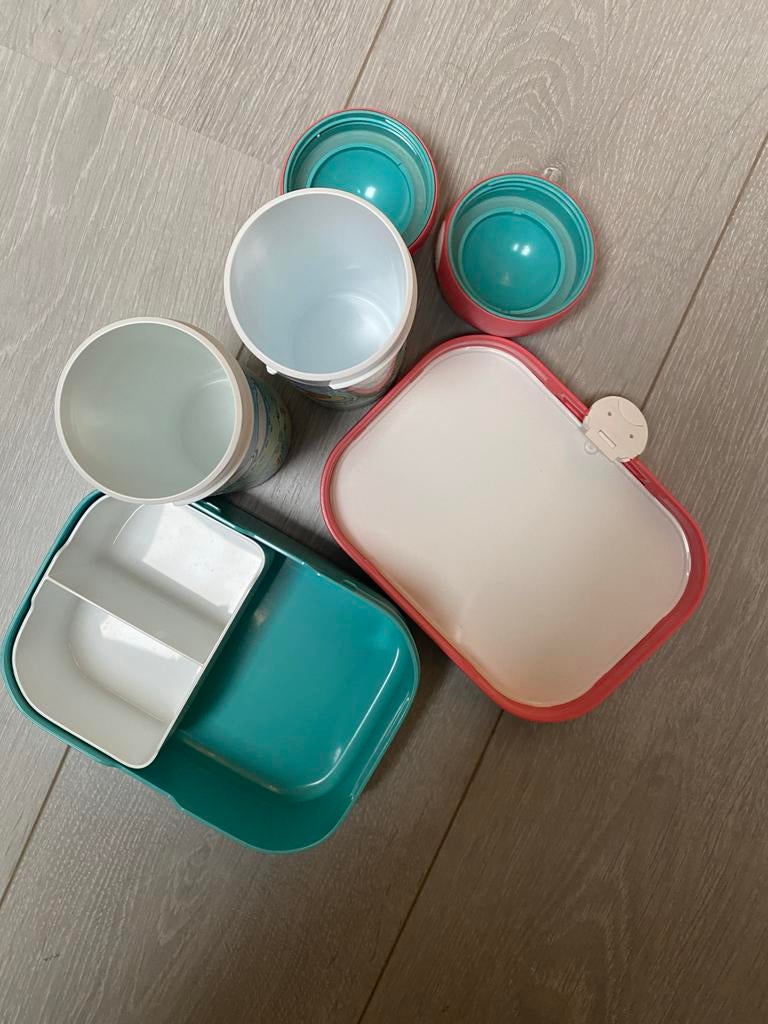 Mepal Broodtrommel en 2 Bekers met Eenhoorn Design, Ophalen of Verzenden, Gebruikt