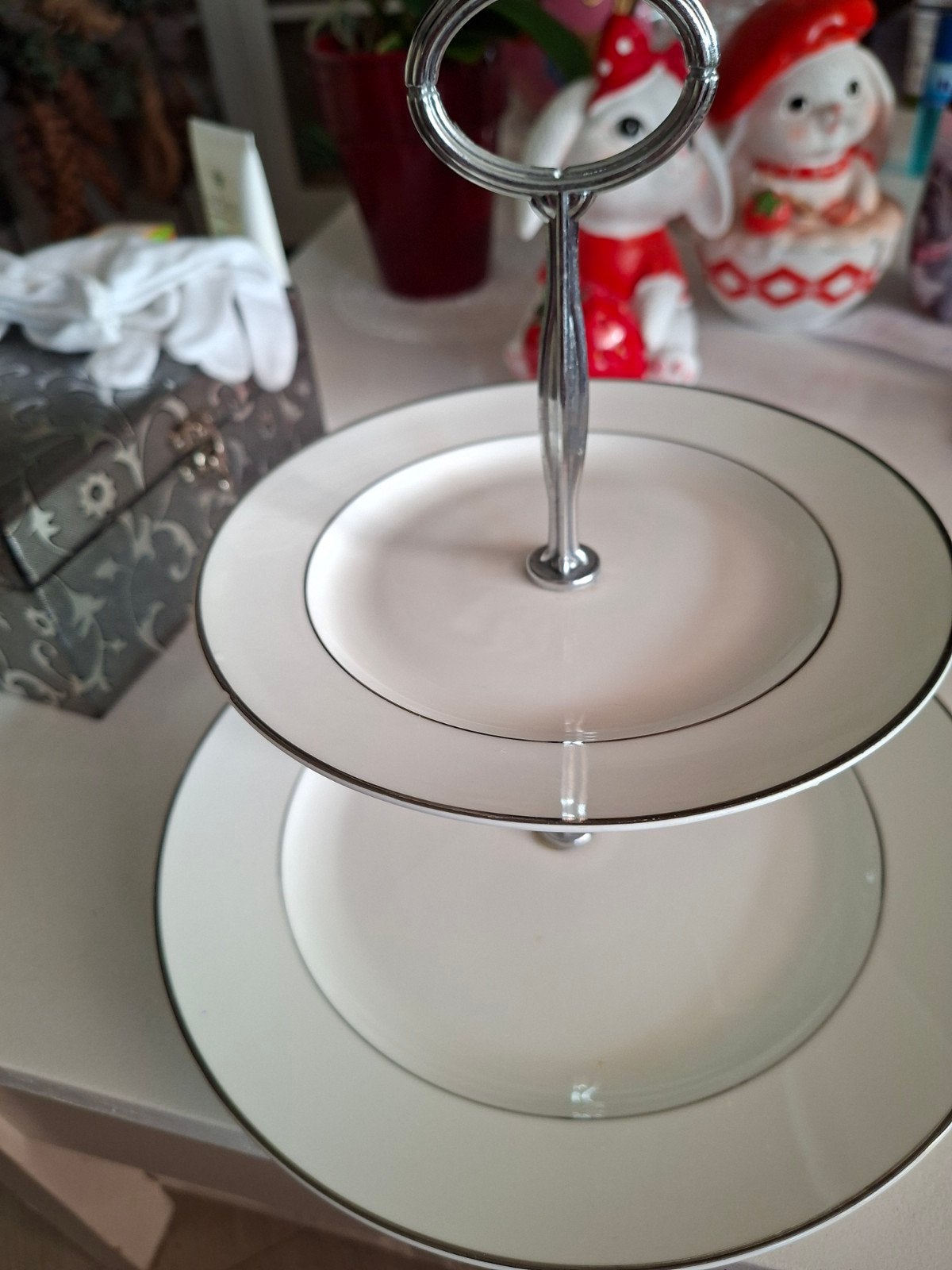 Balmoral Bone China Etagère - 2 Laags, Ophalen, Overige merken, Klassiek, Overige typen