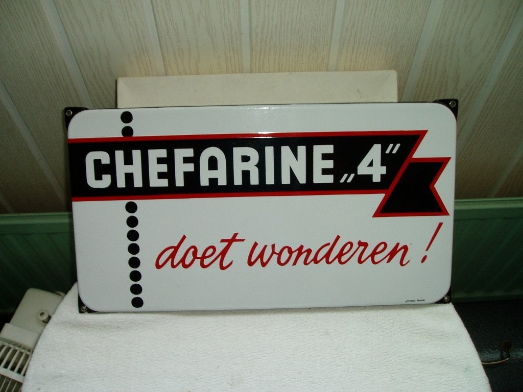 Chefarina 4 doet wonderen, Ophalen of Verzenden, Gebruikt, Reclamebord
