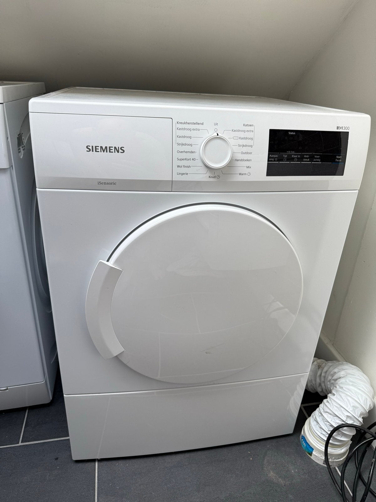 Siemens iSensoric Wasdroger - Wit, Goede Staat, Ophalen, 6 tot 8 kg, Luchtafvoer, Zo goed als nieuw