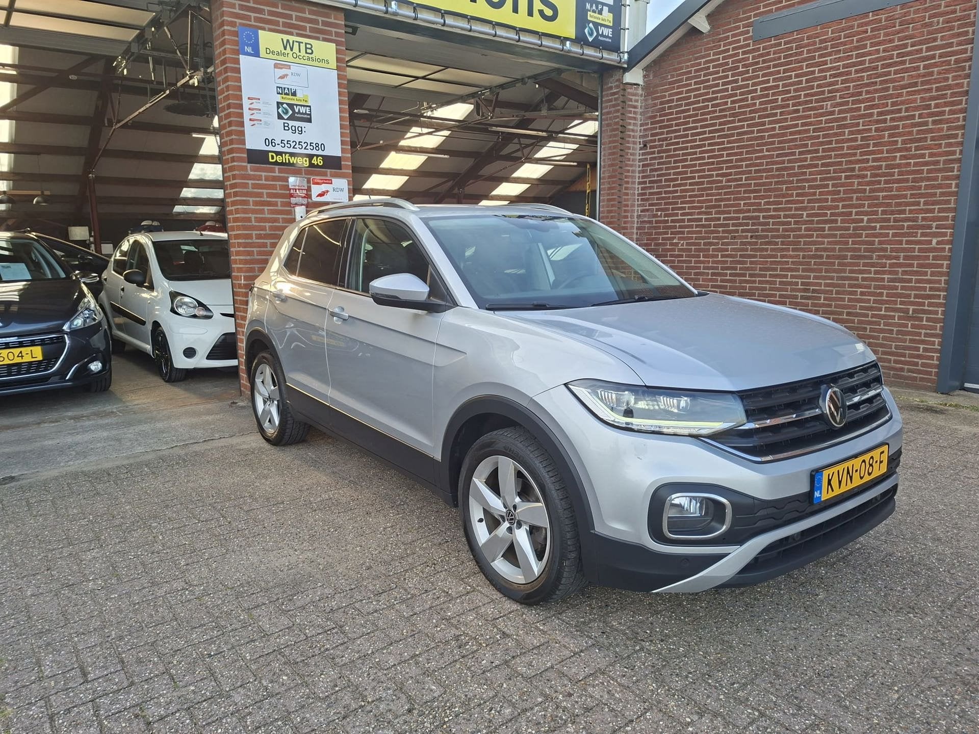 Volkswagen T-Cross 1.0 TSI Style Automaat, Dig. dashboard, K, Auto's, Dealer onderhouden, T-Cross, Gebruikt, Zwart