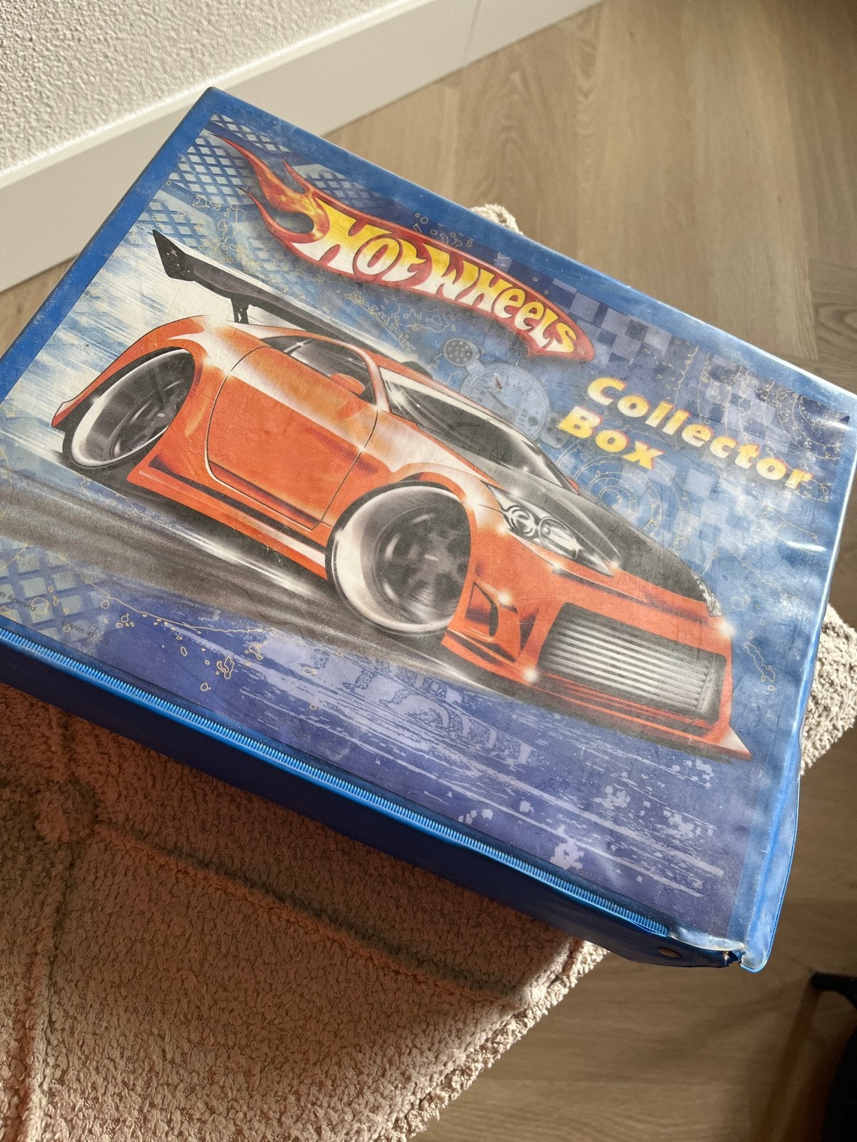 Matchbox en Hot Wheels auto's in collector koffer jaren '70, Ophalen of Verzenden, Gebruikt
