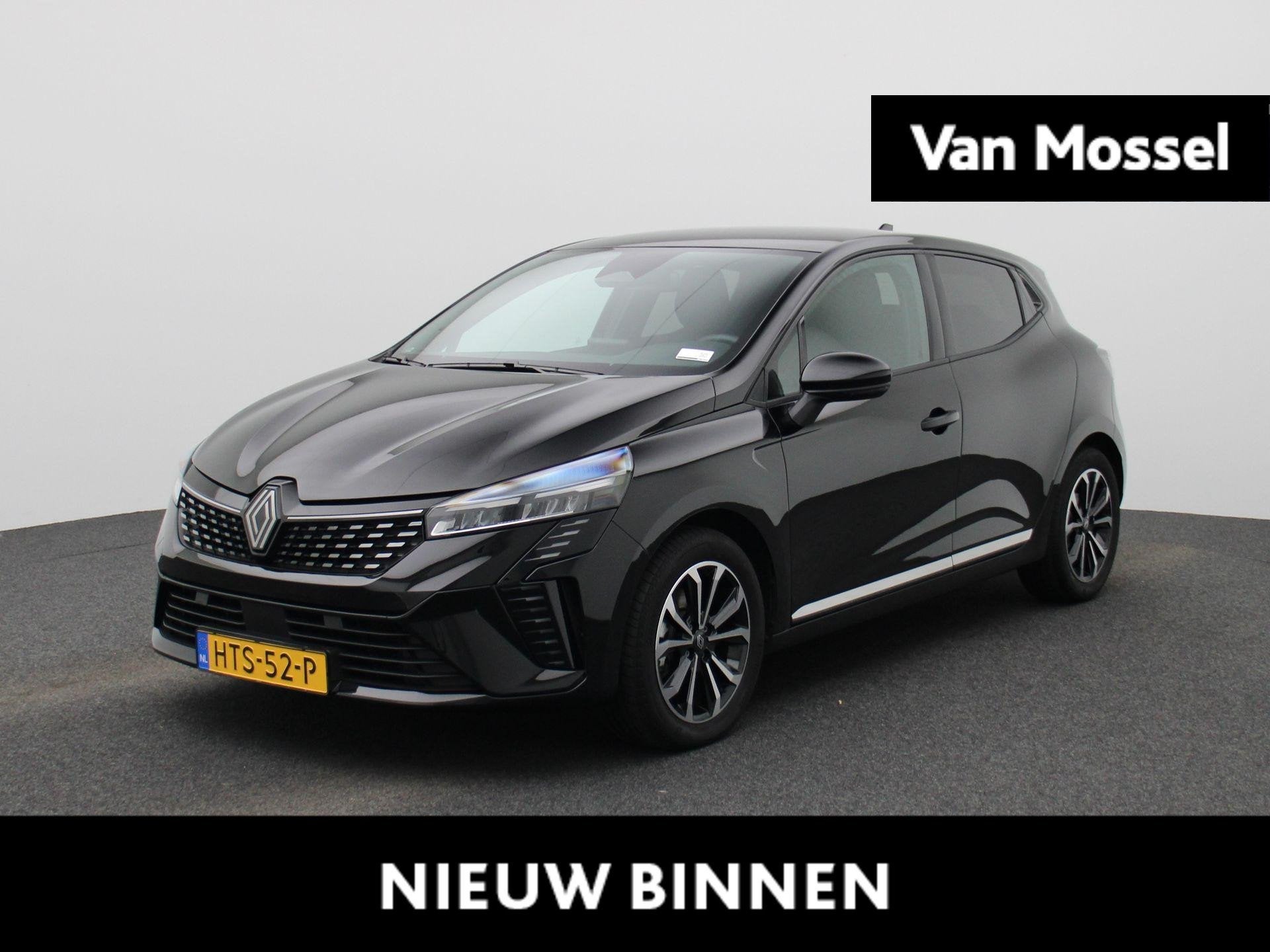 Renault Clio 1.6 E-Tech Full Hybrid 145 techno | Navigatie |, Auto's, Euro 6, Leder en Stof, Zwart, Origineel Nederlands