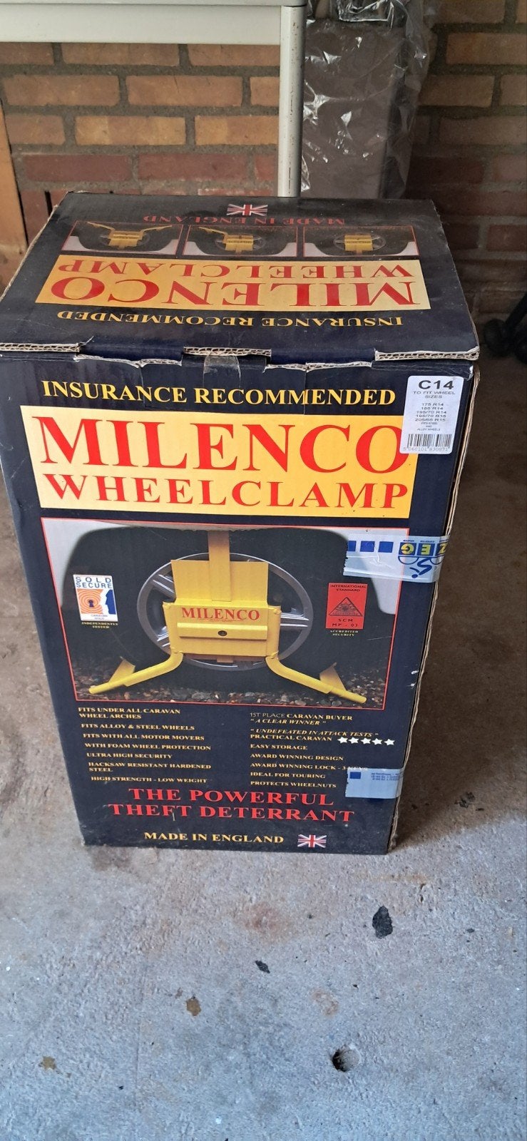 Milenco C14 wielklem, Ophalen, Zo goed als nieuw