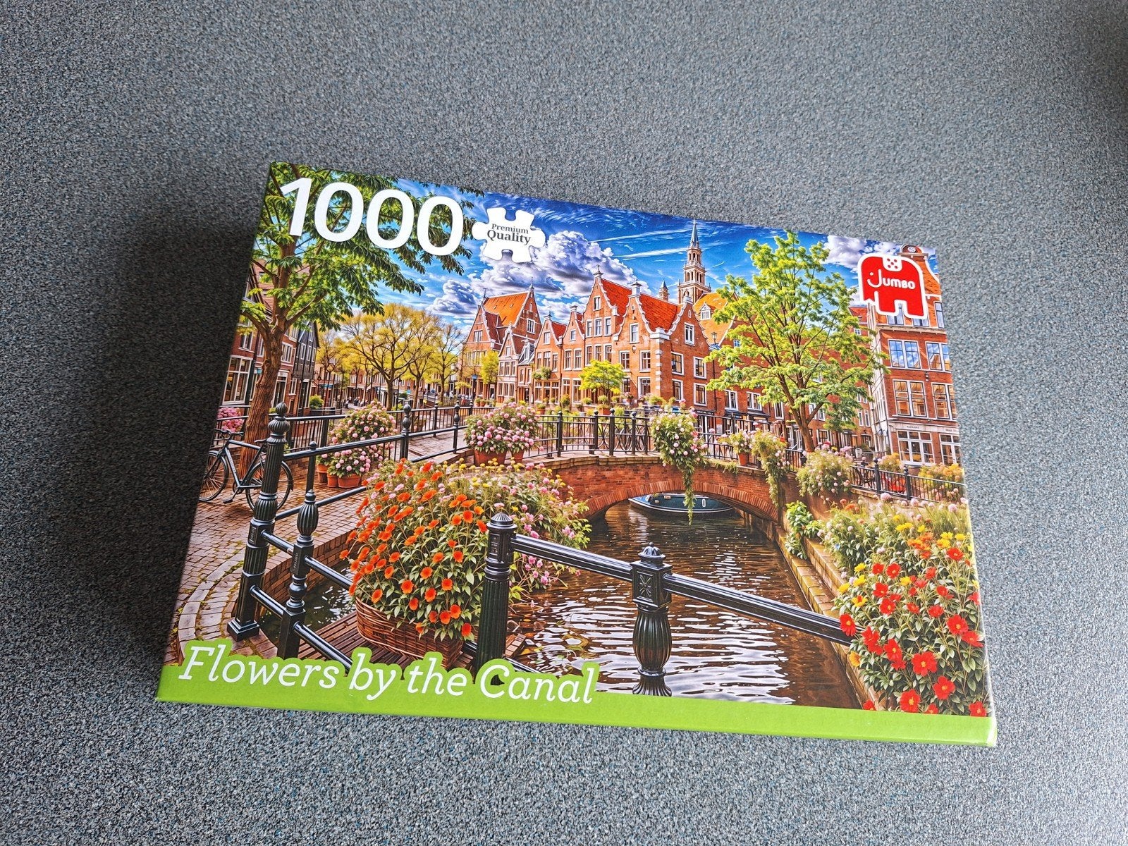 Puzzel Flowers by the Canal 1000 st, Ophalen of Verzenden, 500 t/m 1500 stukjes, Zo goed als nieuw