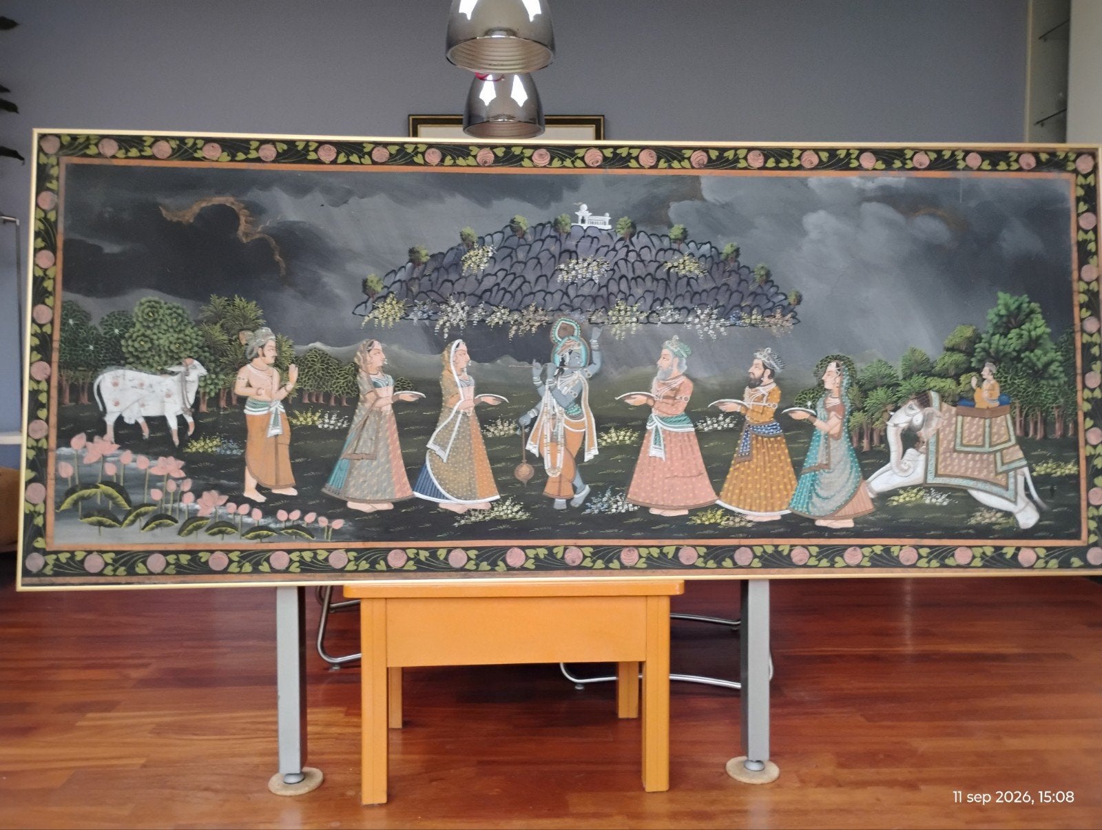 Handgemaakte afbeelding uit Nepal/Tibet. 195cm bij 80cm, Ophalen