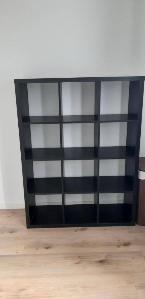 Kallax 12 vakken kast, zwart, wand/roomdivider, evt bezorgen, Huis en Inrichting, Kasten | Wandmeubels, Ophalen, Met plank(en)