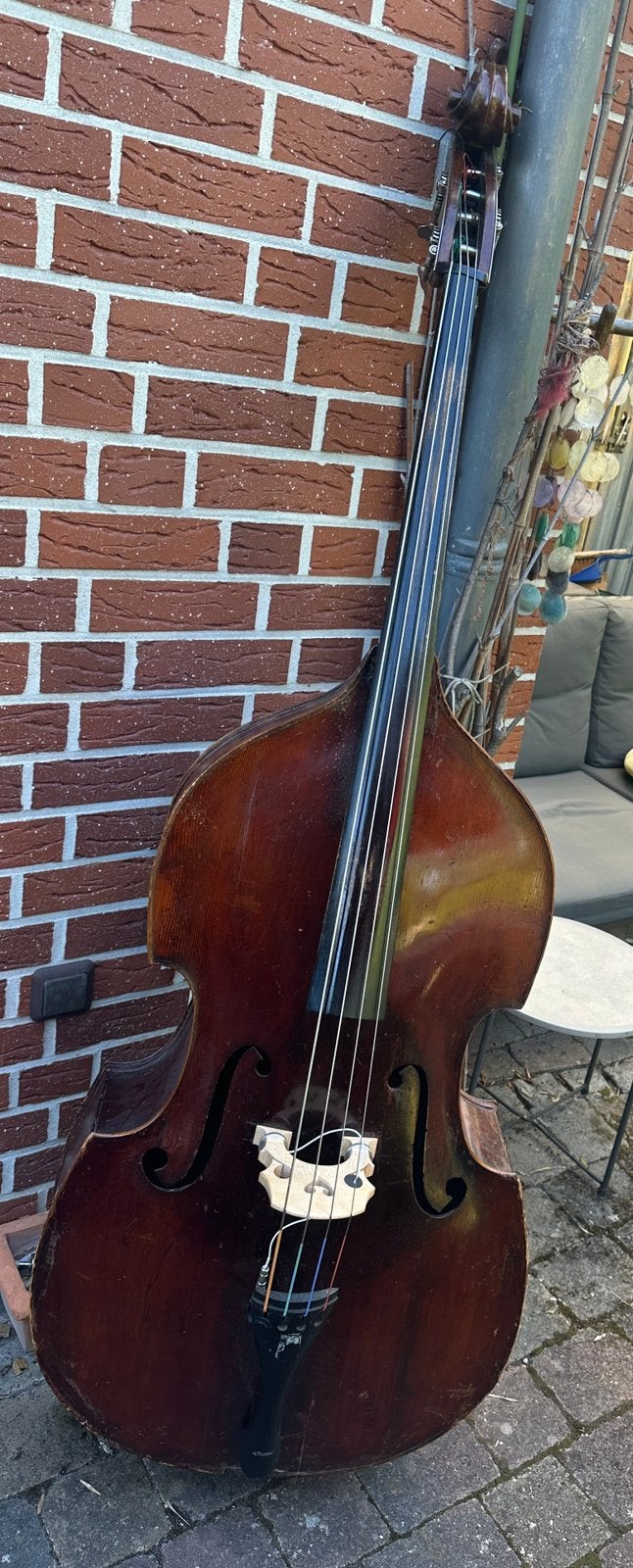 Contrabas Oud 100-120 jaar, Muziek en Instrumenten, Strijkinstrumenten | Contrabassen, Ophalen of Verzenden, Gebruikt, 3/4-contrabas
