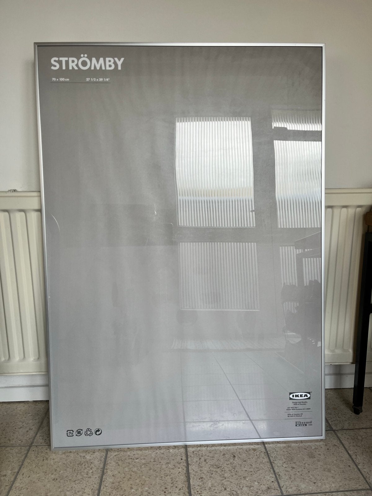 IKEA STRÖMBY Fotolijst 70x100 cm - Zilverkleurig, Ophalen, Nieuw, Fotolijst, Metaal