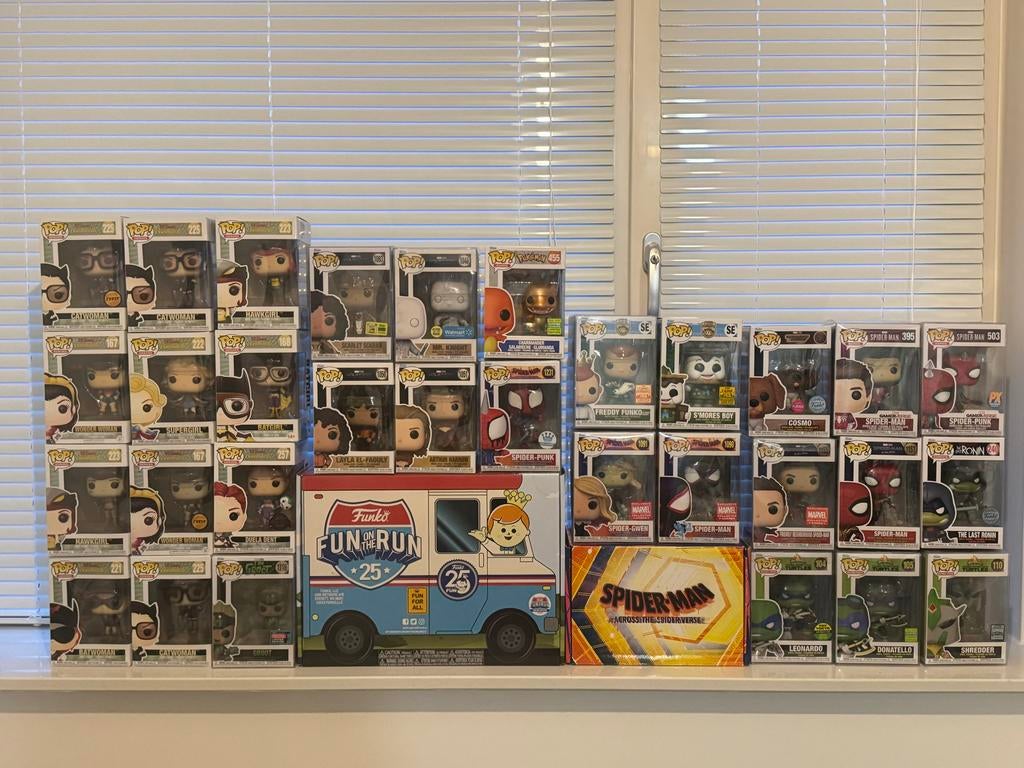 Grote collectie Funko Pops: SpiderMan, TMNT, DC Bombshells, Ophalen of Verzenden, Zo goed als nieuw