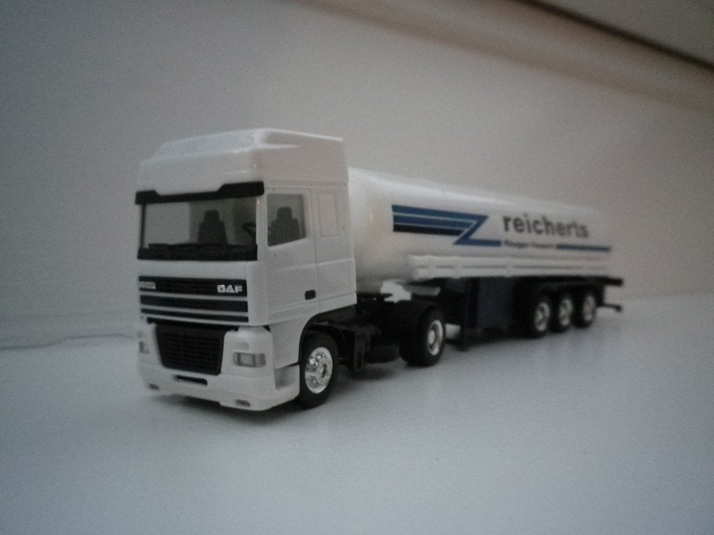 Herpa DAF XF95 SSC gas tanktrailer Reichert. nieuw., Ophalen of Verzenden, Nieuw, Bus of Vrachtwagen, Herpa