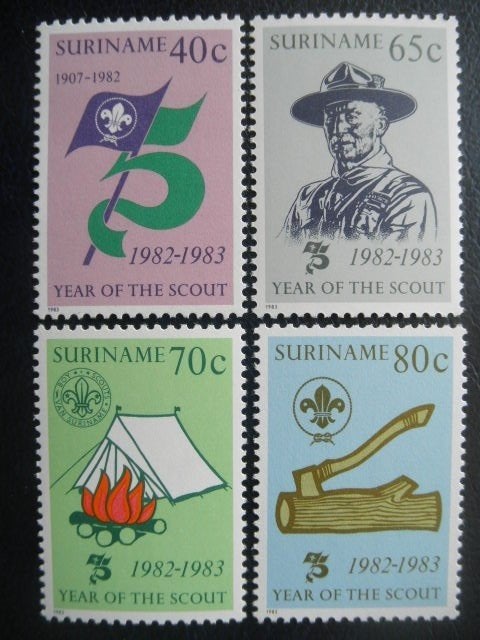 Postzegels Suriname 1983 scouting - cw. 6,50 postfris., Ophalen of Verzenden, Postfris