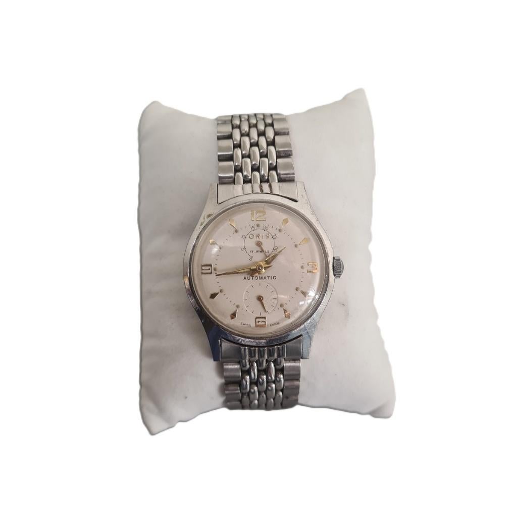 Vintage Oris cal.605 KIF automatic horloge, jaren 60, Overige merken, Staal, Gebruikt, Staal