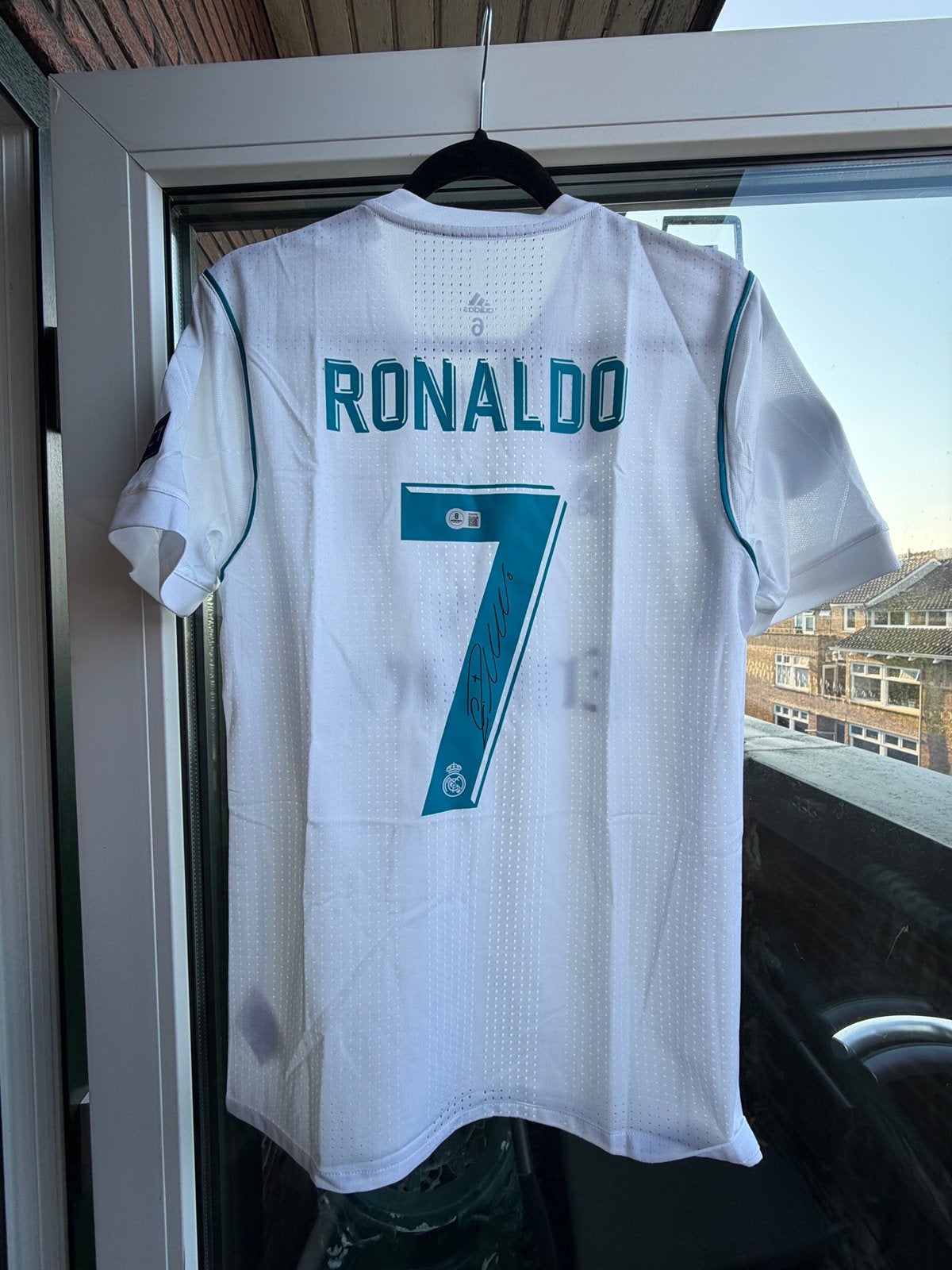 Cristiano Ronaldo Gesigneerd Real Madrid Shirt – Beckett, Maat M, Ophalen of Verzenden, Zo goed als nieuw, Shirt