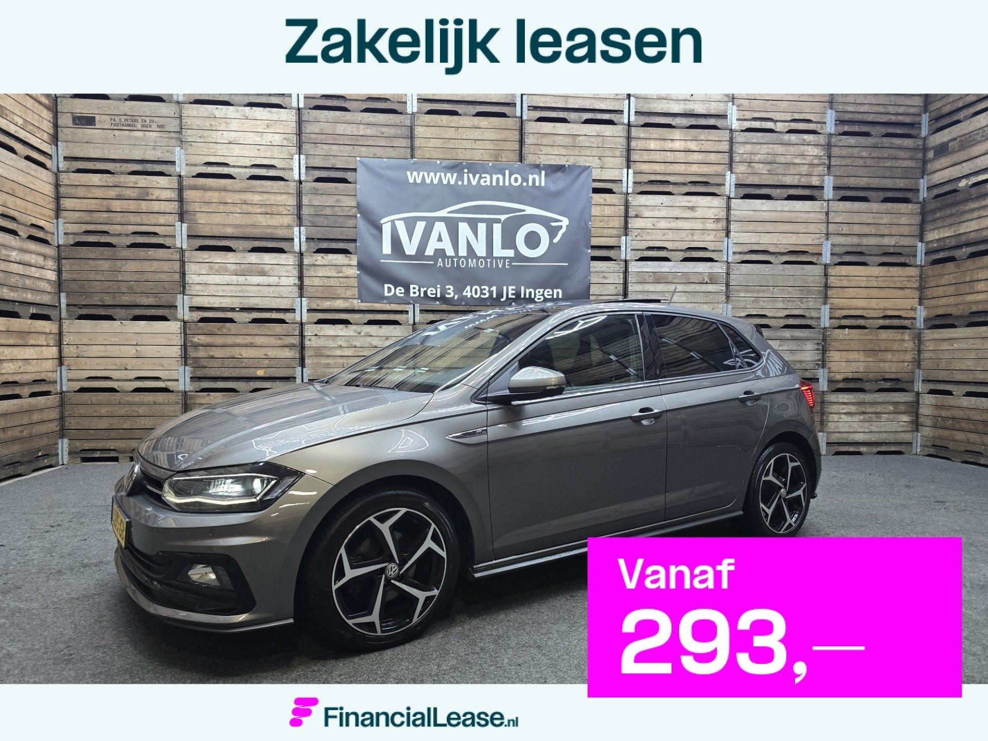 Volkswagen Polo 1.0 TSI Highline Business R Pano Full Led VC, Dealer onderhouden, Gebruikt, 1095 kg, 49 €/maand