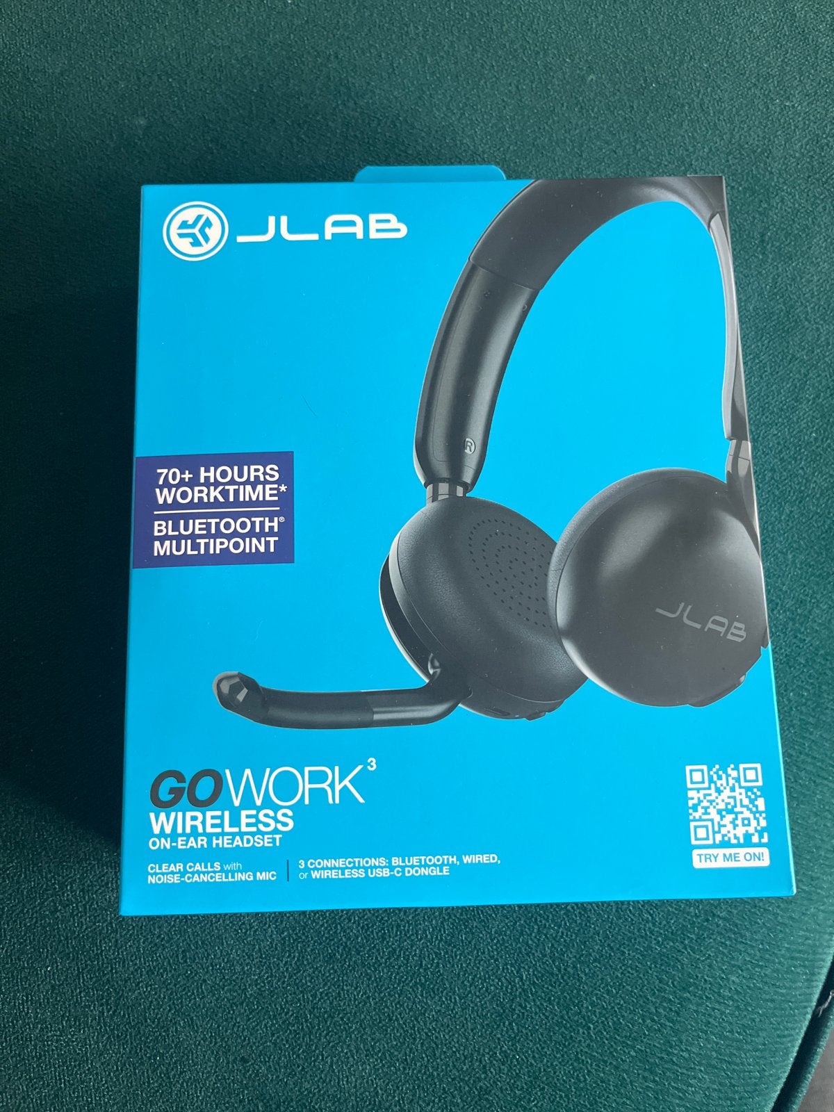 JLab GO Work3 Draadloze On-Ear Headset - Zwart, Audio, Tv en Foto, Koptelefoons, Overige merken, Bluetooth, Nieuw, On-ear