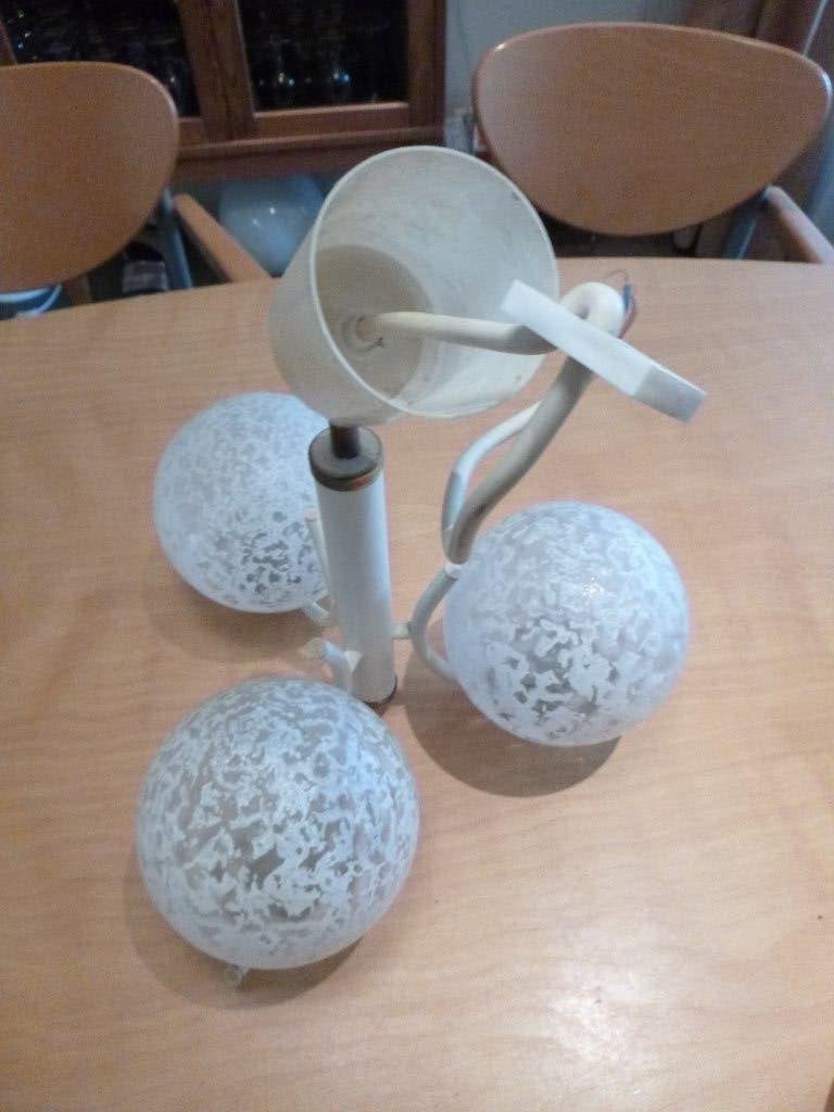 prachtige jaren '60 plafondlamp, Ophalen of Verzenden, Gebruikt, Glas, E14 (klein)