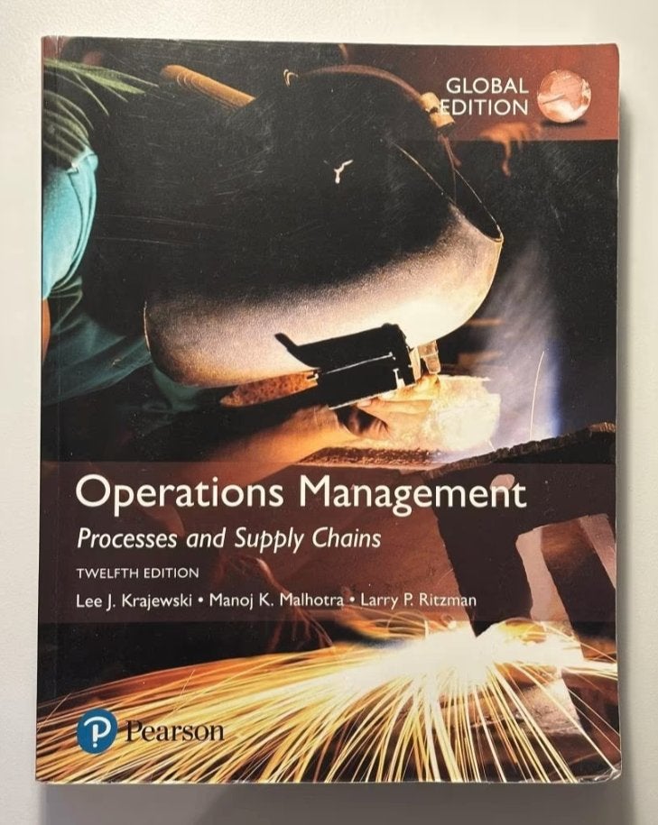 Operations Management: Processes and Supply Chains, Pearson, Zo goed als nieuw, Gamma, HBO