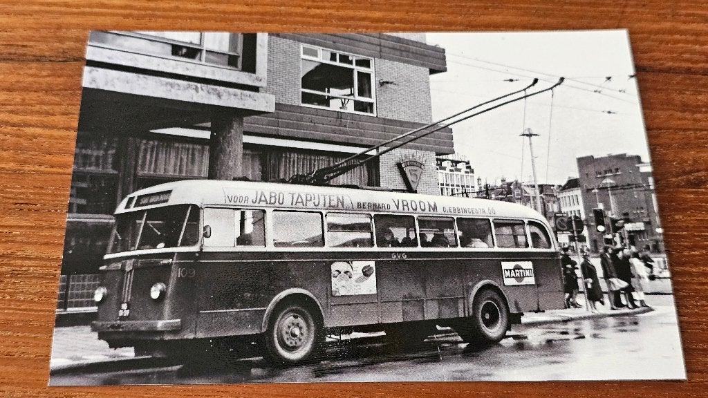 Foto BUS Trolleybus GVB Groningen 109, Verzenden, Gebruikt, Bus of Metro, Overige typen