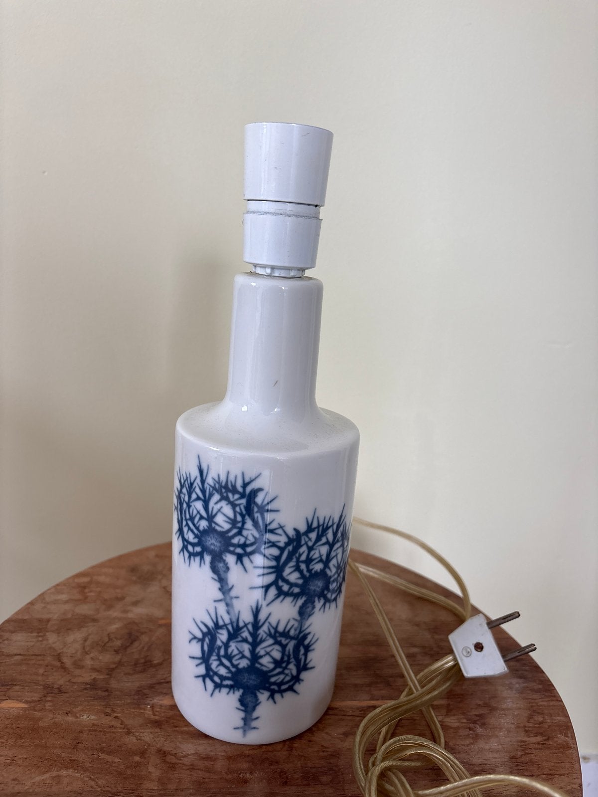 Vintage Royal Copenhagen tafellamp met blauw decor, Ophalen of Verzenden