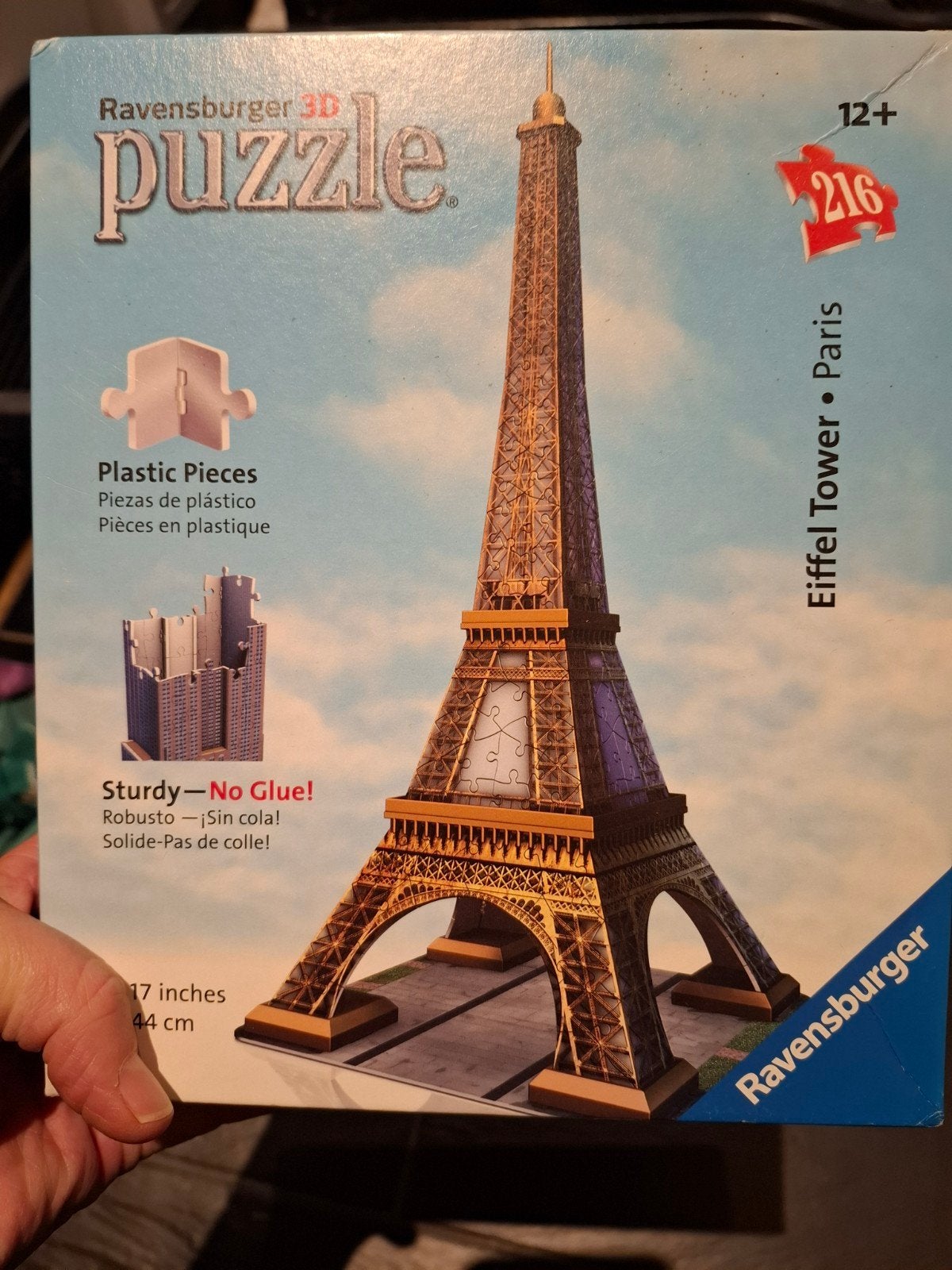 Ravensburger 3D puzzel Eiffeltoren - 216 stukjes, Ophalen of Verzenden, Meer dan 50 stukjes, Zo goed als nieuw, 6 jaar of ouder