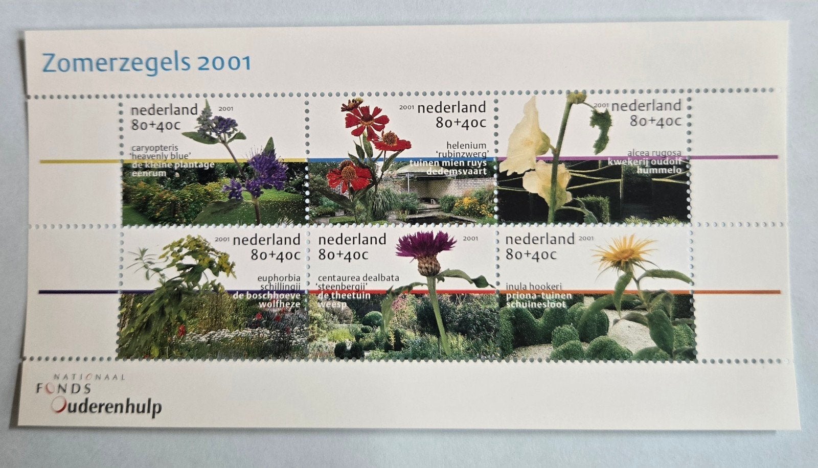 Zomerzegels 2001 Nederland - Postfris velletje, Ophalen of Verzenden, Na 1940, Postfris
