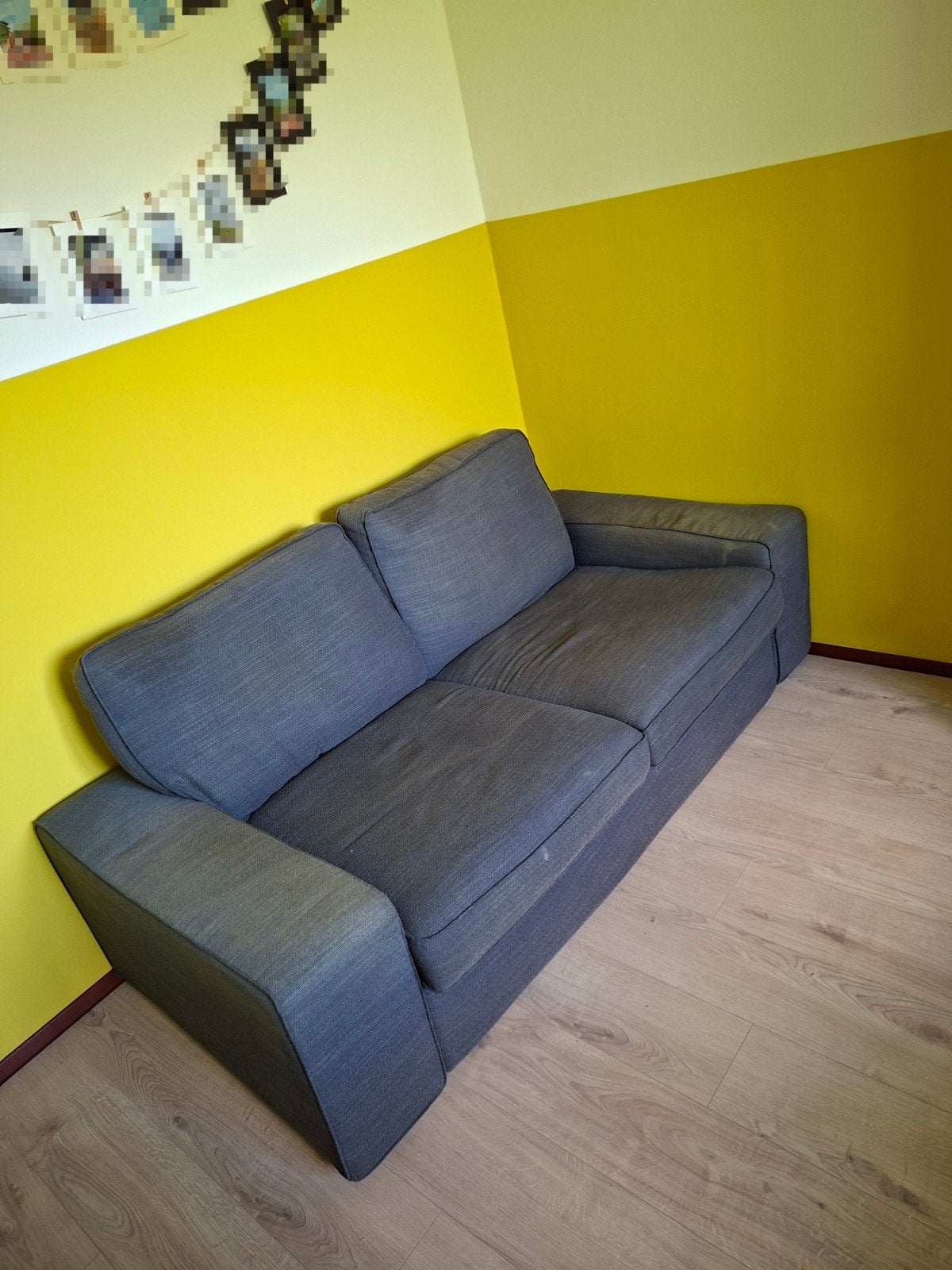 Ikea KIVIK 2-zitsbank antraciet exclusief poef (los te koop), Gebruikt, 150 tot 200 cm, Tweepersoons, 75 tot 100 cm