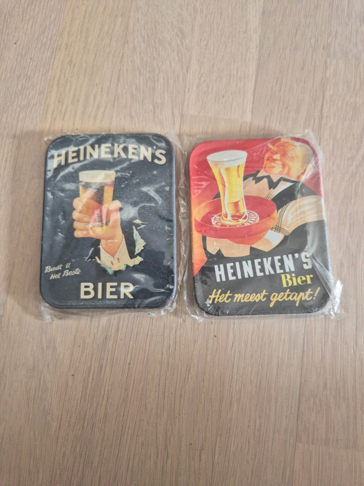 Heineken Viltjes - Vintage Bier Viltjes (2 sets), Verzamelen, Ophalen of Verzenden, Nieuw, Viltje(s), Heineken