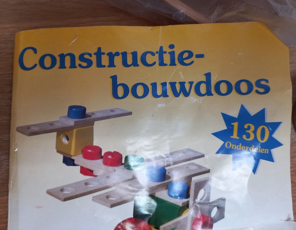 Constructie bouwdoos hout 130 stuks @DOC61, Ophalen of Verzenden, Zo goed als nieuw, Bouwen